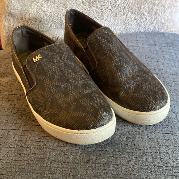 Michael Kors Collection Shoes - MICHAEL KORS Keaton Slip-On Signature Logo Sneakers - Womens size 8